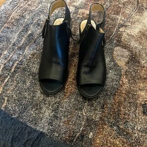 Elegant Black Women's Open-Toe Shoes
